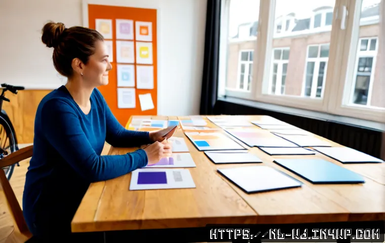 Home 17 브랜드 스토리텔링과 콘텐츠 전략의 통합 - Photorealistic Dutch creative strategy meeting in a bright Amsterdam canal-side studio, diverse mark...